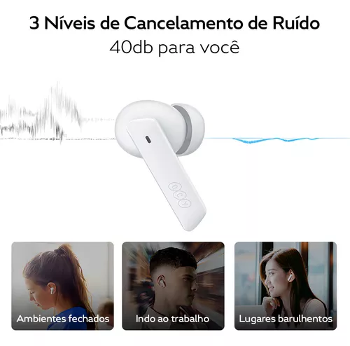 Fones QCY com cancelamento de Ruído