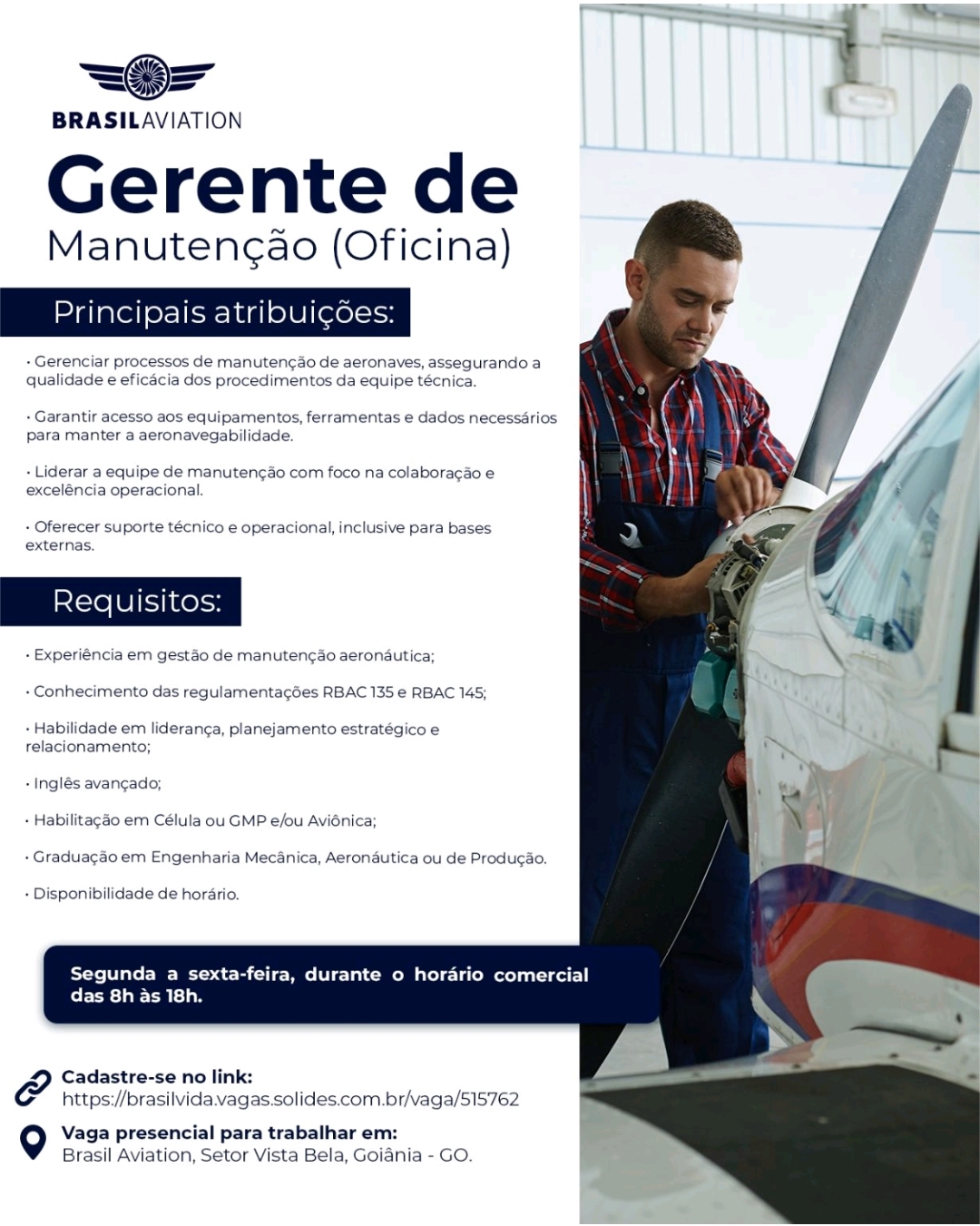 Vaga de emprego - Brasil Aviation